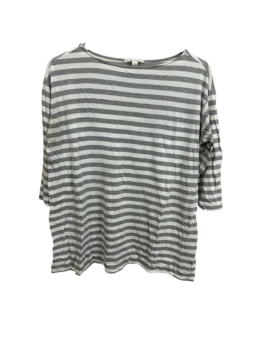 Gap Maternity Gray And White Striped Shirt Small